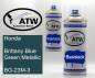 Preview: Honda, Brittany Blue Green Metallic, BG-23M-3: 400ml Sprühdose + 400ml Klarlack - Set, von ATW Autoteile West.